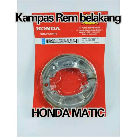 Jual Ori Kampas Rem Belakang Kode Kzl Asli Honda Original Beat Honda