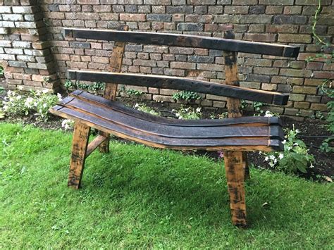 Whisky Barrel Stave Bench Etsy