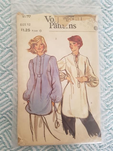 Vintage Vogue Dress Sewing Pattern From S S S Shirt Top Etsy Uk