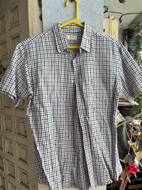 Checkered Polo Uniqlo Mens Fashion Tops And Sets Tshirts And Polo