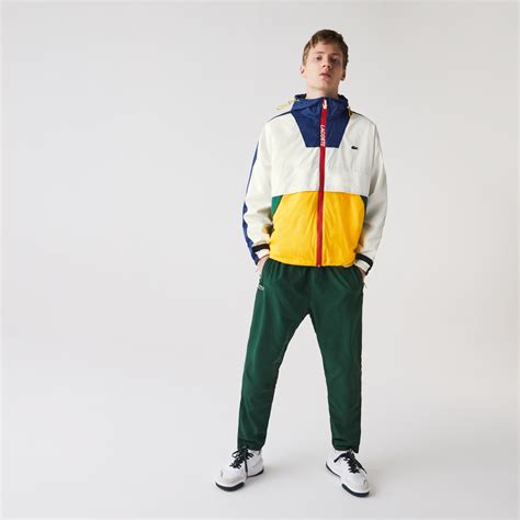 Unisex Live Hooded Zippered Colorblock Windbreaker Jackets And Coats