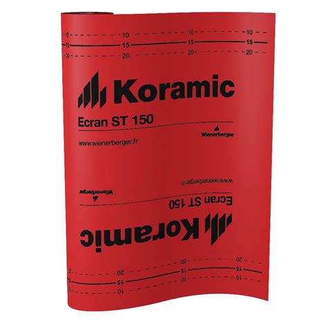 KORAMIC Ecran Sous Toiture Plastique Rouge Respirant Koractech ST150