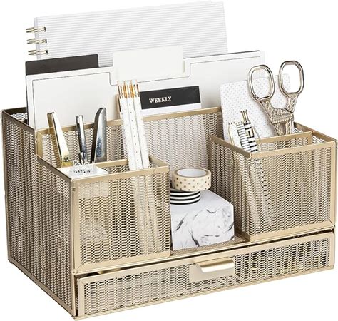 Amazon Blu Monaco Office Gold Desk Organizer And Accessories With