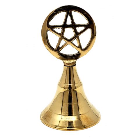 Brass Pentagram Altar Bell Witchcraft Altar Supplies