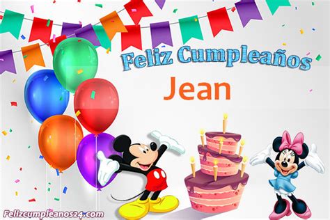 Feliz Cumpleaños Jean Tarjetas De Felicitaciones E Imágenes Feliz