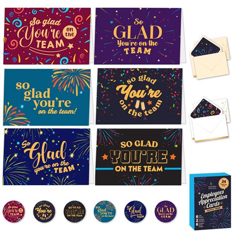 Snapklik Pack Gold Foiled Employee Appreciation Cards