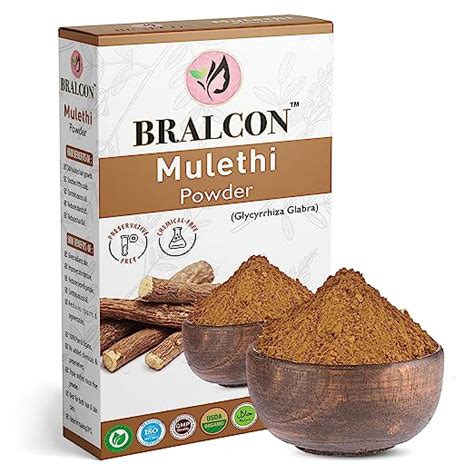 Bralcon Organic Mulethi Powder 100g Yashimadhu Liquorice Powder