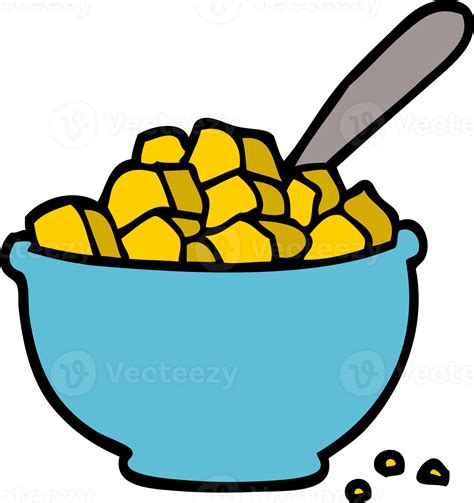 Cartoon Doodle Bowl Of Cereal 39943103 Png