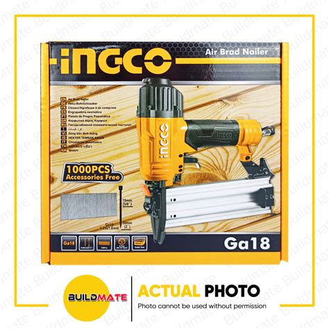 INGCO Air Brad Nailer Ga18 15 50mm ABN15501 FREE BUILDMATE IHT Lazada PH