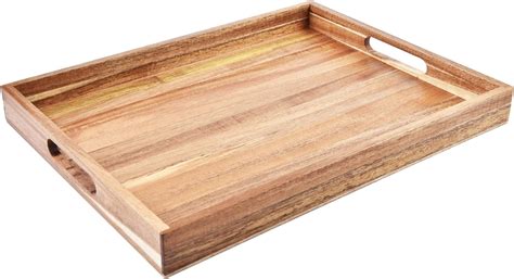 Amazon Acacia Wood Serving Tray With Handles Inches