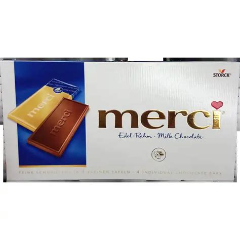 Merci Chocolate Bars Fine Milk Chocolate 100g German Foods