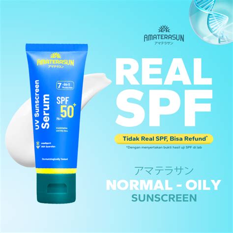 Sunscreen Amaterasun Uv Sunscreen Serum Spf Pa Bpom Kulit Normal