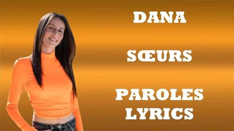 Dana Sœurs Paroles Lyrics YouTube