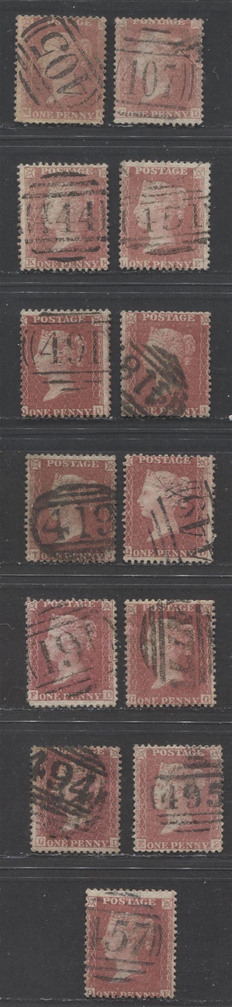 Lot 453 Great Britain Barred Numeral Cancels For England And Wales 40 Brixton Chrome