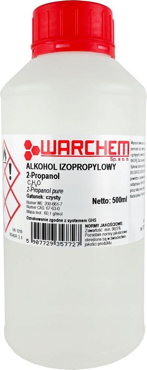 Drobne Akcesoria Medyczne Warchem Izopropanol 2 Propanol Czysty 500Ml