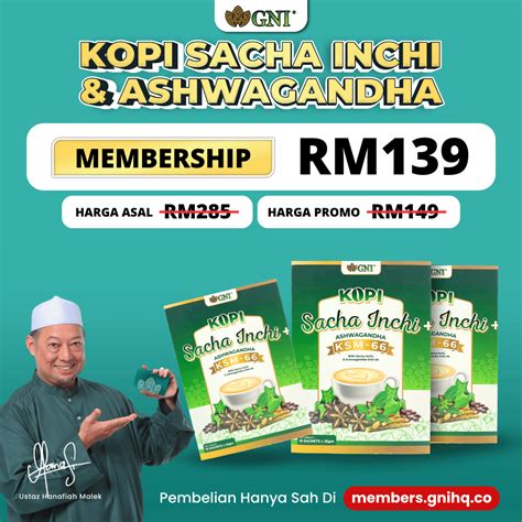 Gni Kopi Sacha Inchi X Ashwaganda Khas Member