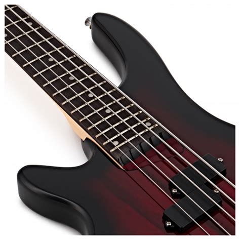 Guitare Basse Chicago Cordes Pour Gaucher Par Gear Music Trans Red