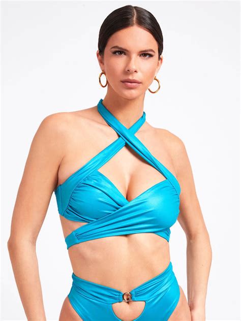 Guess E2GJ31MC04R High Neck Bikini Top Λευκό E2GJ31MC04R P02V Skroutz gr