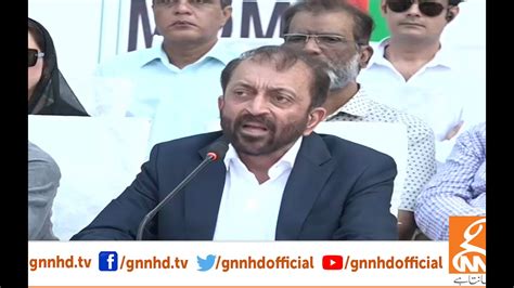 Live Mqm Leader Farooq Satar Media Talk Gnn Youtube