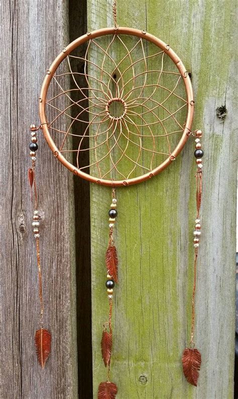 Copper Dream Catcher Handmade Sculpture Metalwork Wall Art Etsy