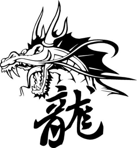 Chinese dragon head and symbols Vector | Free Download