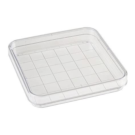 Simport D Polystyrene Square Petri Dish With Grid Sterile Ml