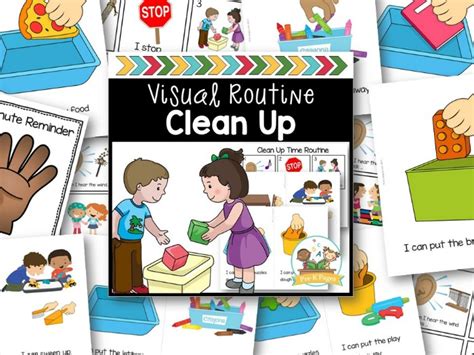 Clean Up Visual Routine Pre K Pages