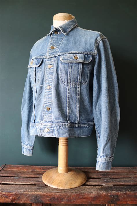 Vintage 1970s 70s Lee 101 Denim Trucker Jacket Union Made 44 Chest Workwear