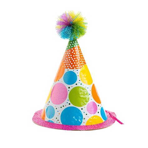 AI generated Colorful Birthday Party Hat Isolated Cutout on Transparent ...