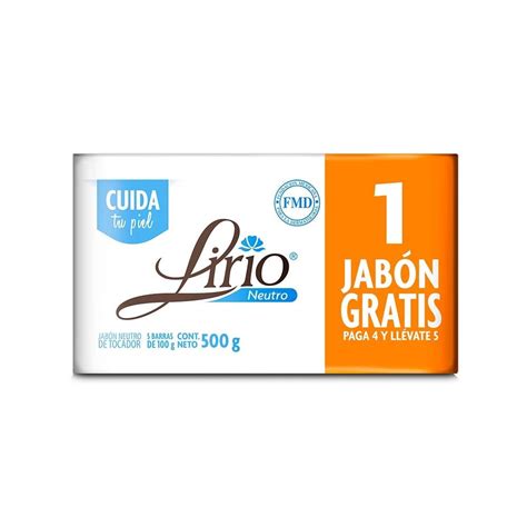 Jabón de tocador Lirio neutro 5 pzas de 100 g c u Walmart