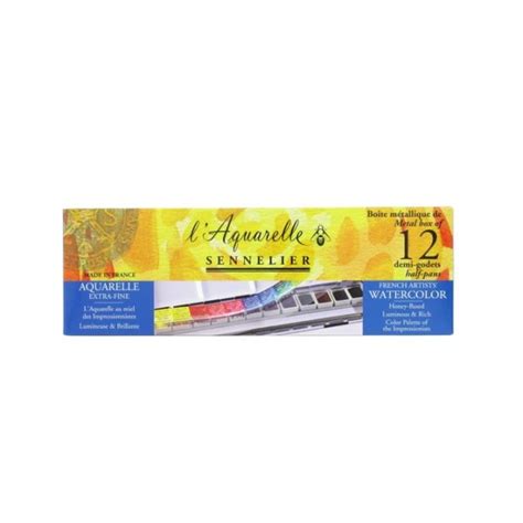 Boîte métal 12 1 2 godets Aquarelle extra fine au miel