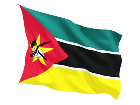 Fluttering Flag Illustration Of Flag Of Mozambique