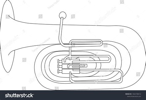 Simple Tuba Drawing