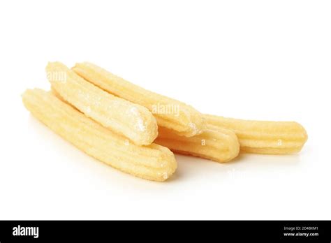 Tasty Sweet Churros Isolated On White Background Stock Photo Alamy