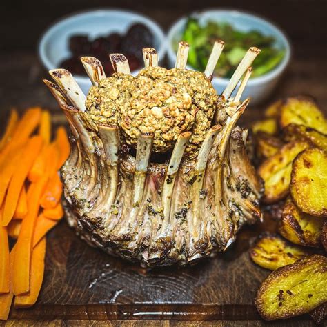 Herb Crusted Roast Crown Of Lamb — Live To Bbq