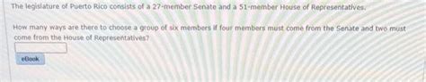 Solved The legislature of Puerto Rico consists of a 27 | Chegg.com