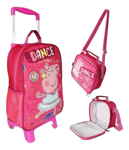 Mochila Feminina Escolar Infantil Pepa Lancheira T Rmica Frete Gr Tis