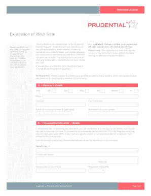 Fillable Online Pruadviser Co Expression Of Wish Form Pruadviser Co