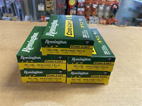 100 Rounds Remington Ammunition Core Lokt 30 06 Springfield 180 Gr Core Lokt Soft Point New 30