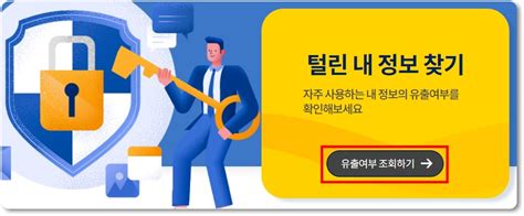 털린 내 정보 찾기 서비스 개인정보유출 확인방법