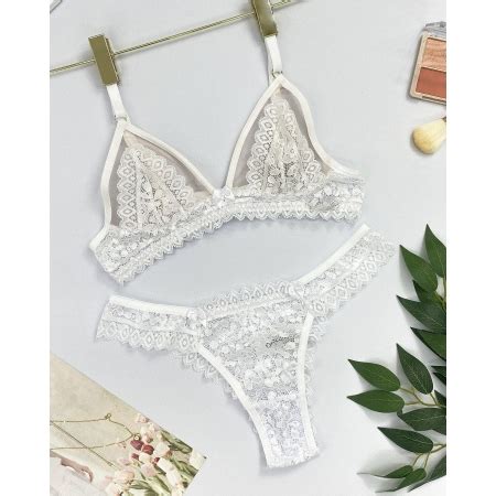 Conjunto De Lingerie Seduzione Branco Sem Bojo E Sem Aro Dolce Pecado