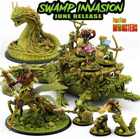 D Printed Print Your Monsters Swamp Swamp Invasion Full Set Mm