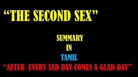 The Second Sex Summary In Tamil Youtube