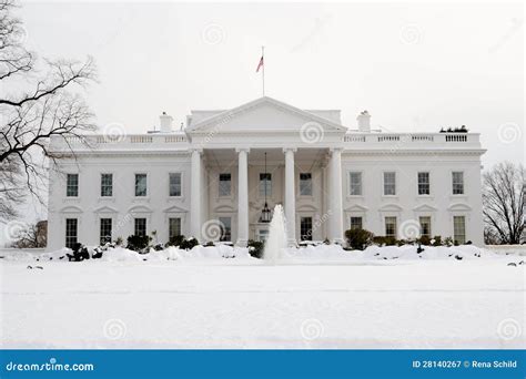 White House In Snow Royalty Free Stock Photography - Image: 28140267