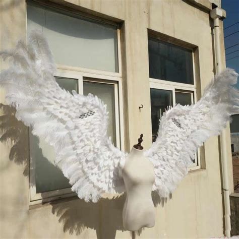 Novo Tamanho Grande Asas De Anjo Brancas Apto Para Show De Fotografia