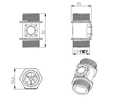 Dn Inch Turbine Flowmeter Water Flow Sensor Vicedeal