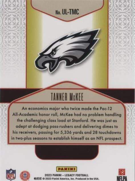 2023 Panini Legacy Tanner McKee UL TMC For Sale EBay