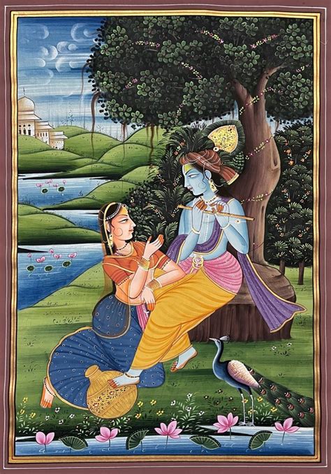 Radha Krishna Raasleela Detailed Pichwai Handmade Painting On Silk