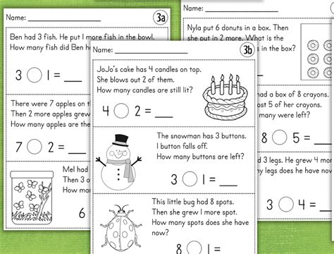 Kindergarten Word Problems Addition And Subtraction Made By Teachers