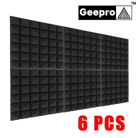 Geepro Black Cm Thick Acoustic Foams Acoustic Panels Tiles